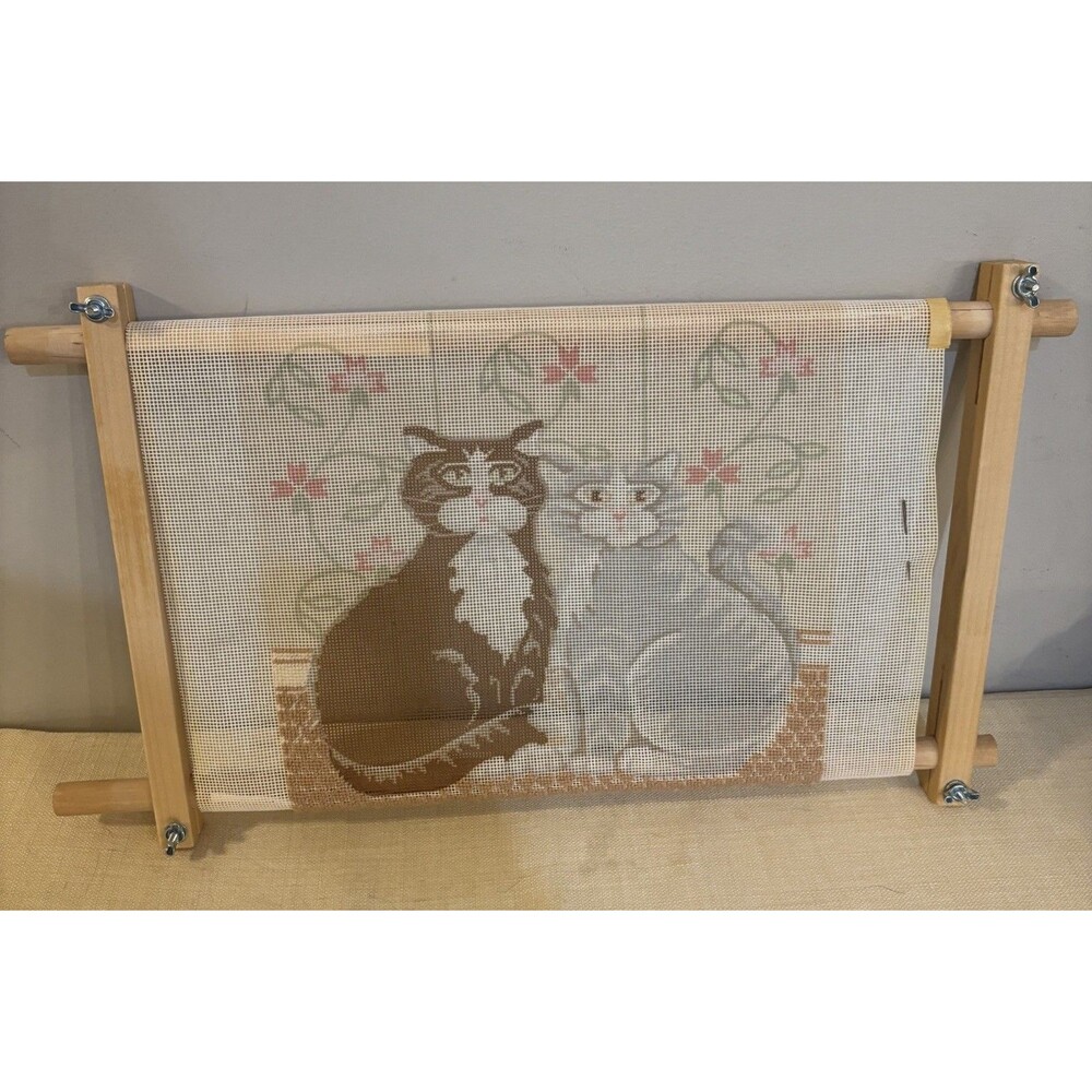 Needlepoint Embroidery Tapestry Scroll Frame 21"x12" Beech Wood Cross Stitch